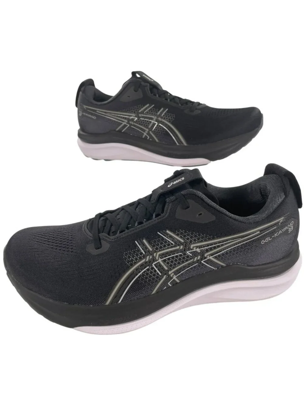 Asics Gel-Kayano 33 Running Athletic Sport Shoes Black/White Men's Size 10.5 NEW